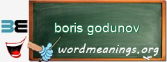 WordMeaning blackboard for boris godunov